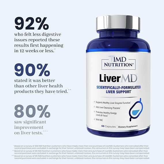 1MD Nutrition LiverMD – Advanced Liver Support & Cleanse Supplement (60 Capsules) - Ephyra