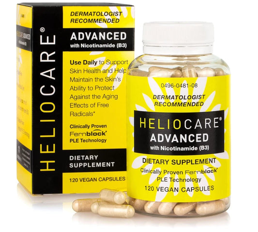 Heliocare Advanced Niacin B3 Supplement – 120 Capsules with 240mg Fernblock® PLE for Skin Protection &amp; Antioxidant Support - Ephyra
