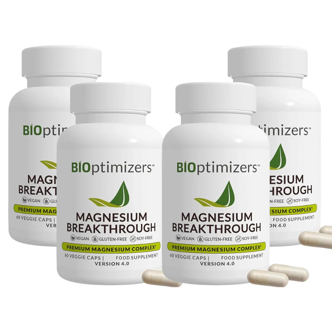 BIOptimizers magnesium supplement bottles on a white background