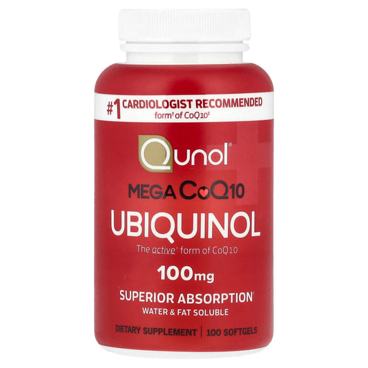 Mega CoQ10 Ubiquinol 100 mg – 100 Softgels for Advanced Heart, Energy & Antioxidant Support - Ephyra