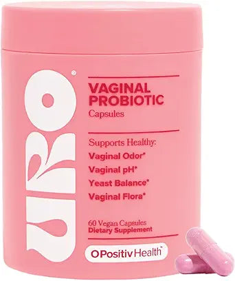 O Positiv URO Vaginal Probiotics for Women – pH Balance, Odor Control & Flora Support (60 Capsules, 1 Month Supply) - Ephyra