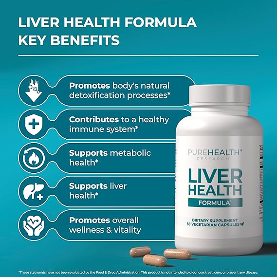 PUREHEALTH RESEARCH Liver Health – Advanced Liver Cleanse, Detox & Repair Support - Ephyra