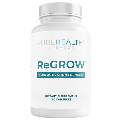 PUREHEALTH RESEARCH ReGrow – Hair Growth Vitamins for Scalp Health & Thickness Support (60 Capsules) - Ephyra