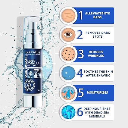 Particle Face Cream for Men – 6-in-1 Anti Aging Moisturizer (1.7oz) - Ephyra