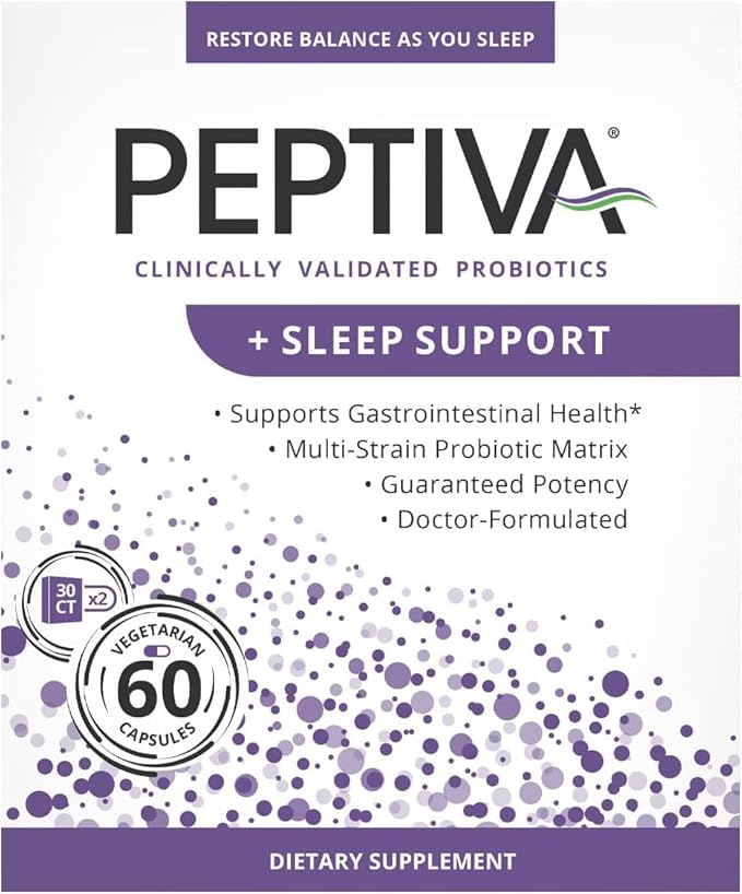 Peptiva dietary supplement package with purple and white design