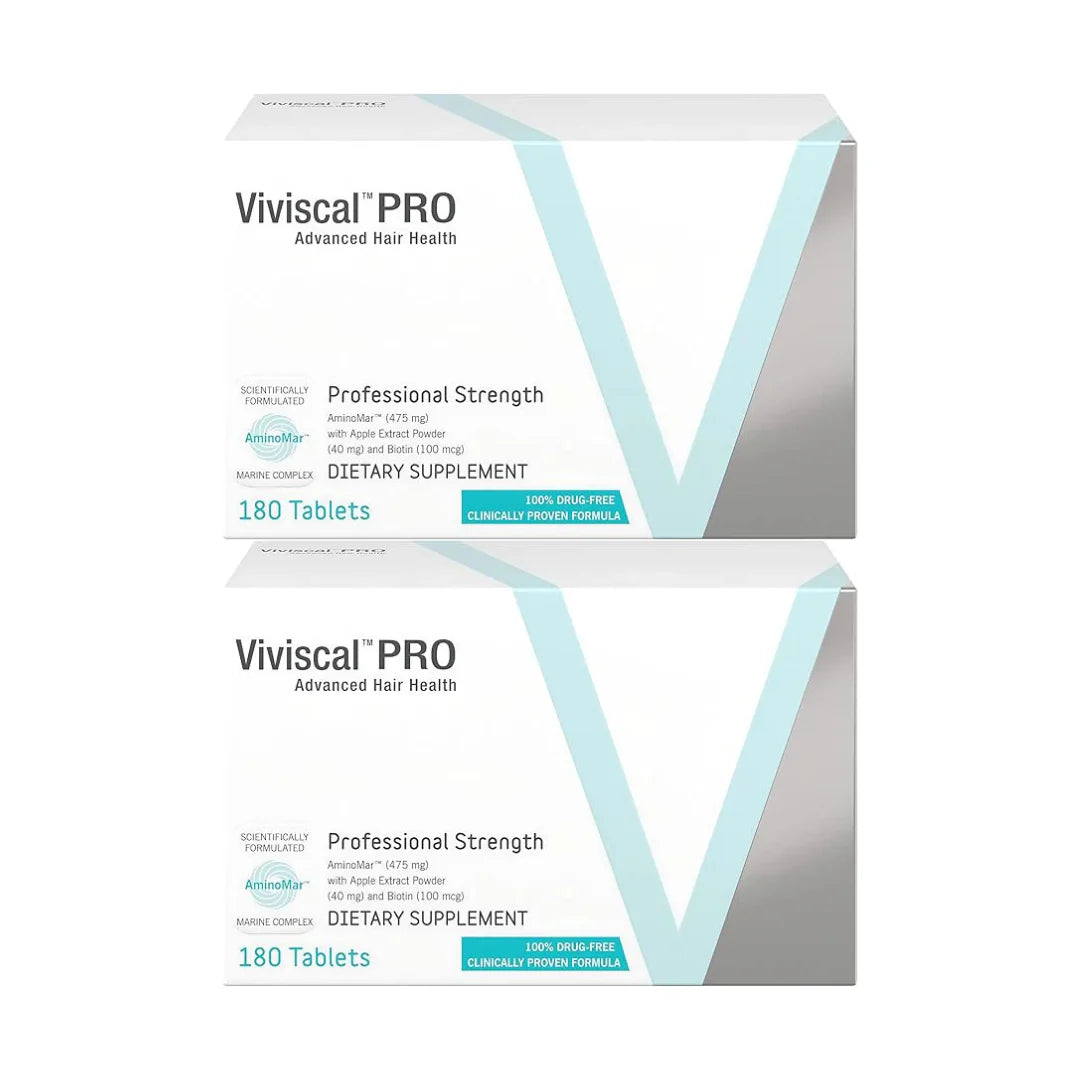 Two boxes of Viviscal Pro dietary supplement on a white background