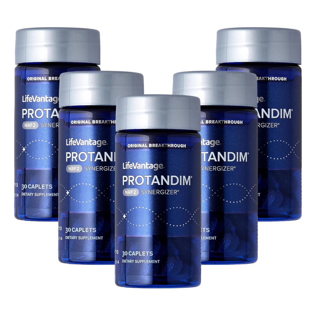 LifeVantage ProTandim and ProTandim Synergizer bottles on a white background