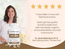Real Mushrooms Organic Lion’s Mane Mushroom Capsules – 120 Count - Ephyra
