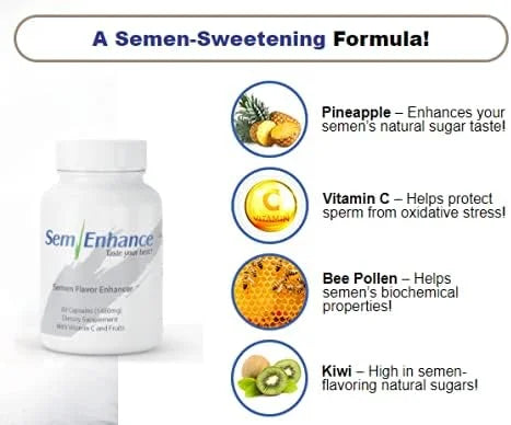 Semenhance Best Semen Flavor Enhancer 60 Capsules – Natural Fruity Taste Formula - Ephyra
