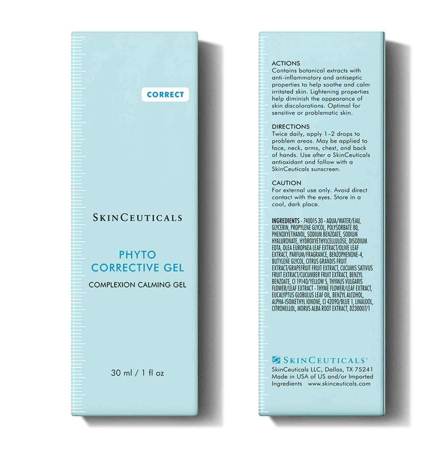 Two boxes of SkinCeuticals Phyto Corrective Gel on a white background