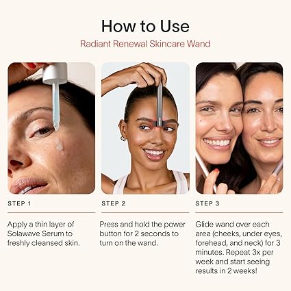 Solawave 4-in-1 Red Light Therapy Wand for Face & Neck - Ephyra
