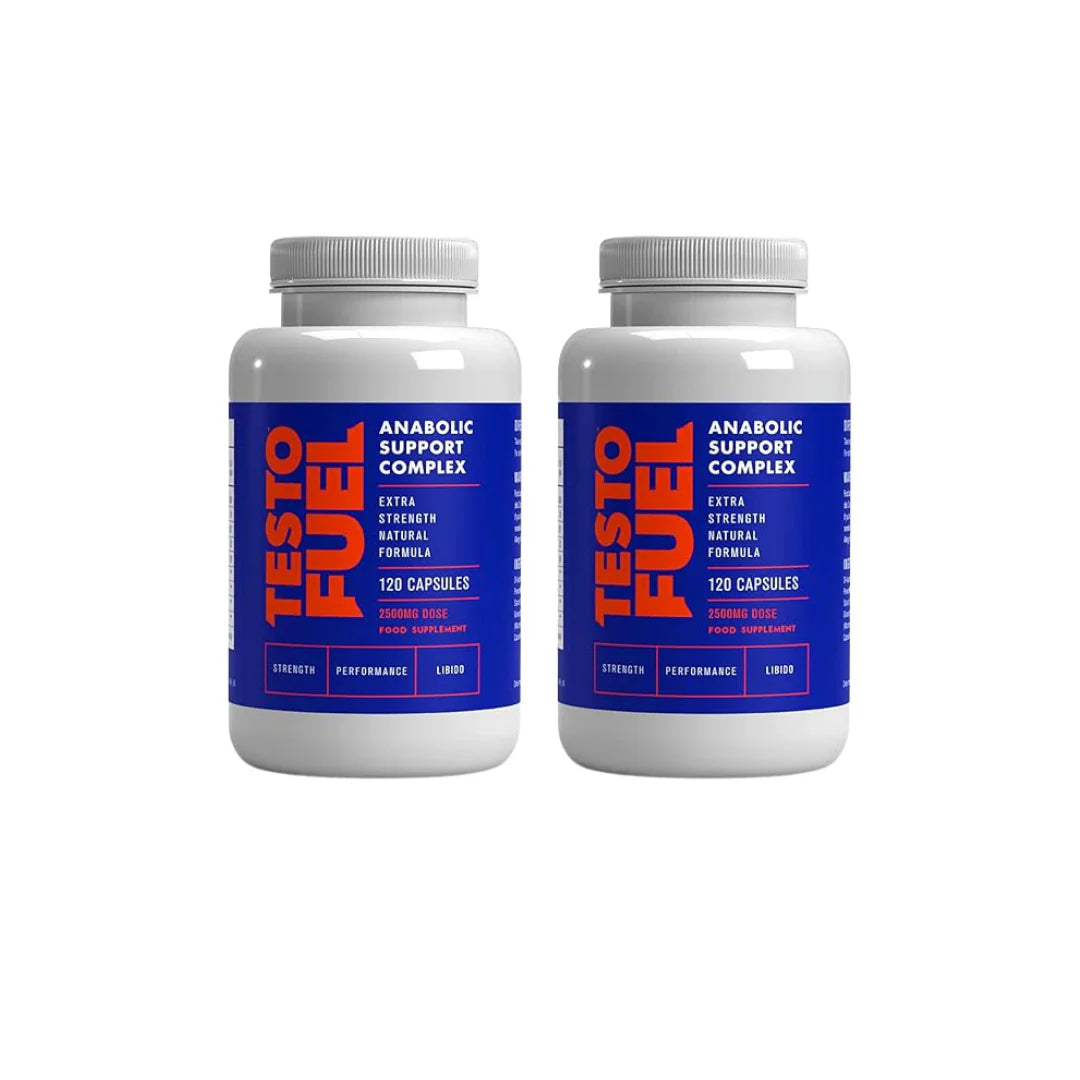 Two bottles of Testo Fuel on a white background