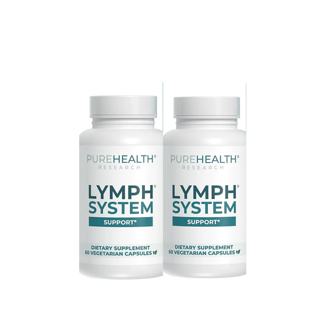 PUREHEALTH RESEARCH Lymph System Support – Lymphatic Drainage Supplement for Women & Men (60 Capsules)