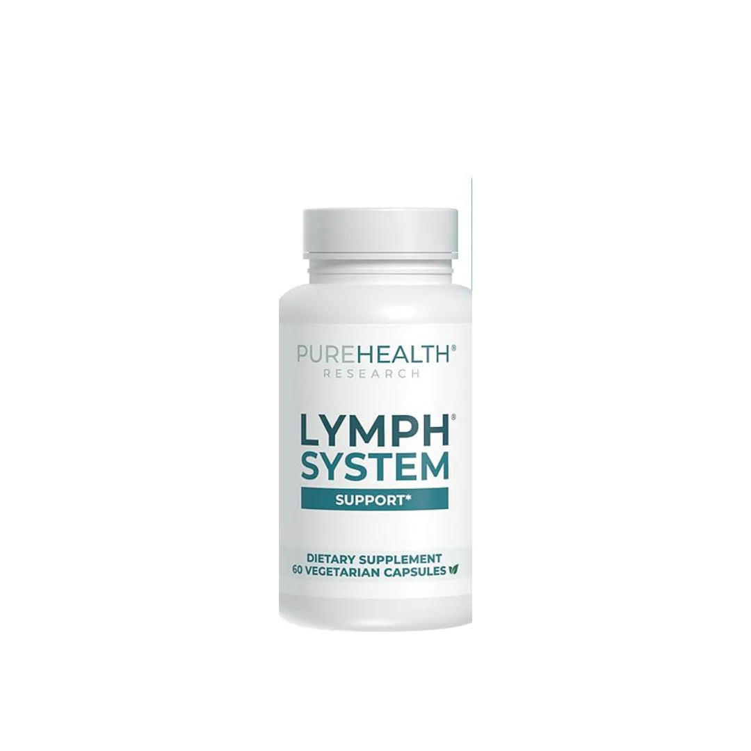 PUREHEALTH RESEARCH Lymph System Support – Lymphatic Drainage Supplement for Women & Men (60 Capsules)