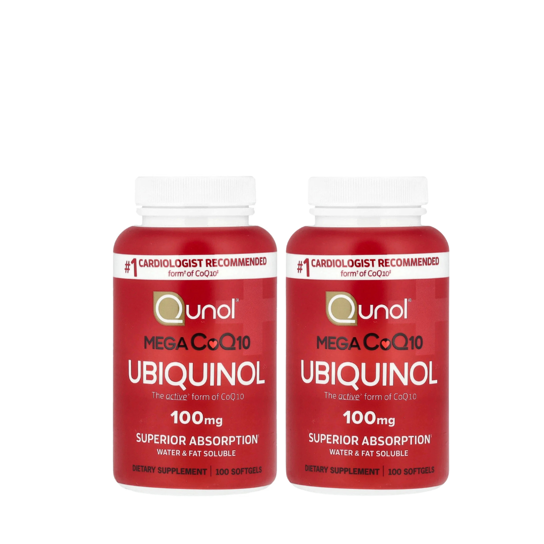Mega CoQ10 Ubiquinol 100 mg – 100 Softgels for Advanced Heart, Energy & Antioxidant Support