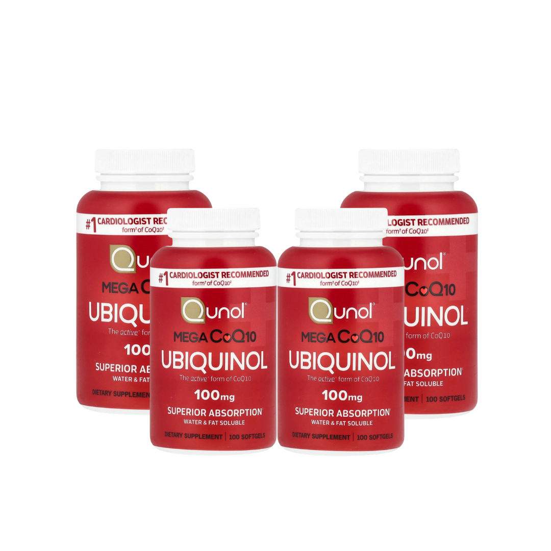 Mega CoQ10 Ubiquinol 100 mg – 100 Softgels for Advanced Heart, Energy & Antioxidant Support