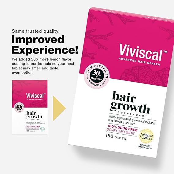 Viviscal hair growth supplement packaging on a white background