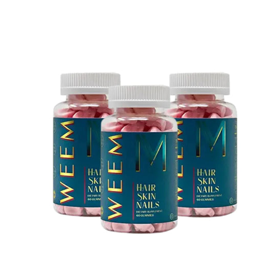 WEEM Hair Skin and Nails Gummies – Vegan Biotin Vitamins for Stronger Hair, Skin & Nails - Ephyra